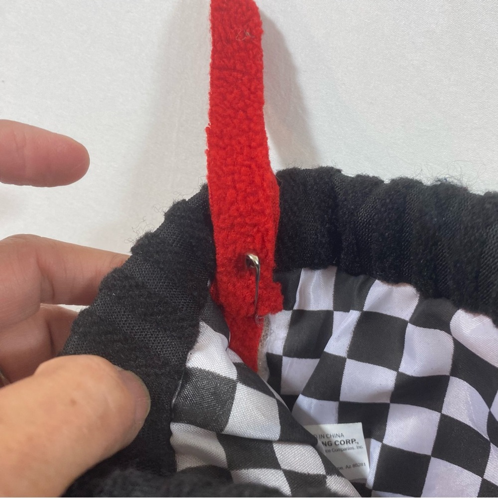 Dale Earnhardt Christmas Stocking NASCAR Red #8 plaid black white interior - Picture 4 of 8